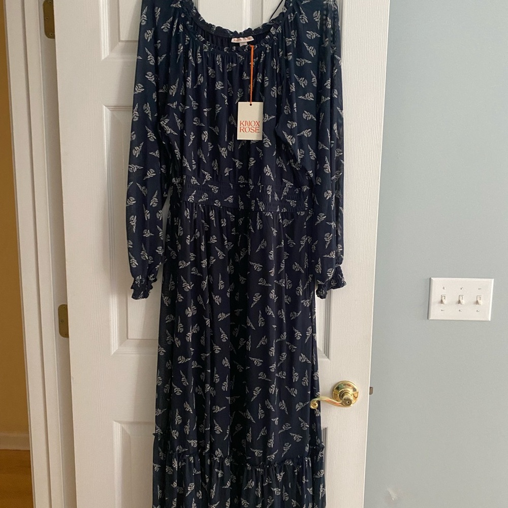 Navy Floral Women's Dress